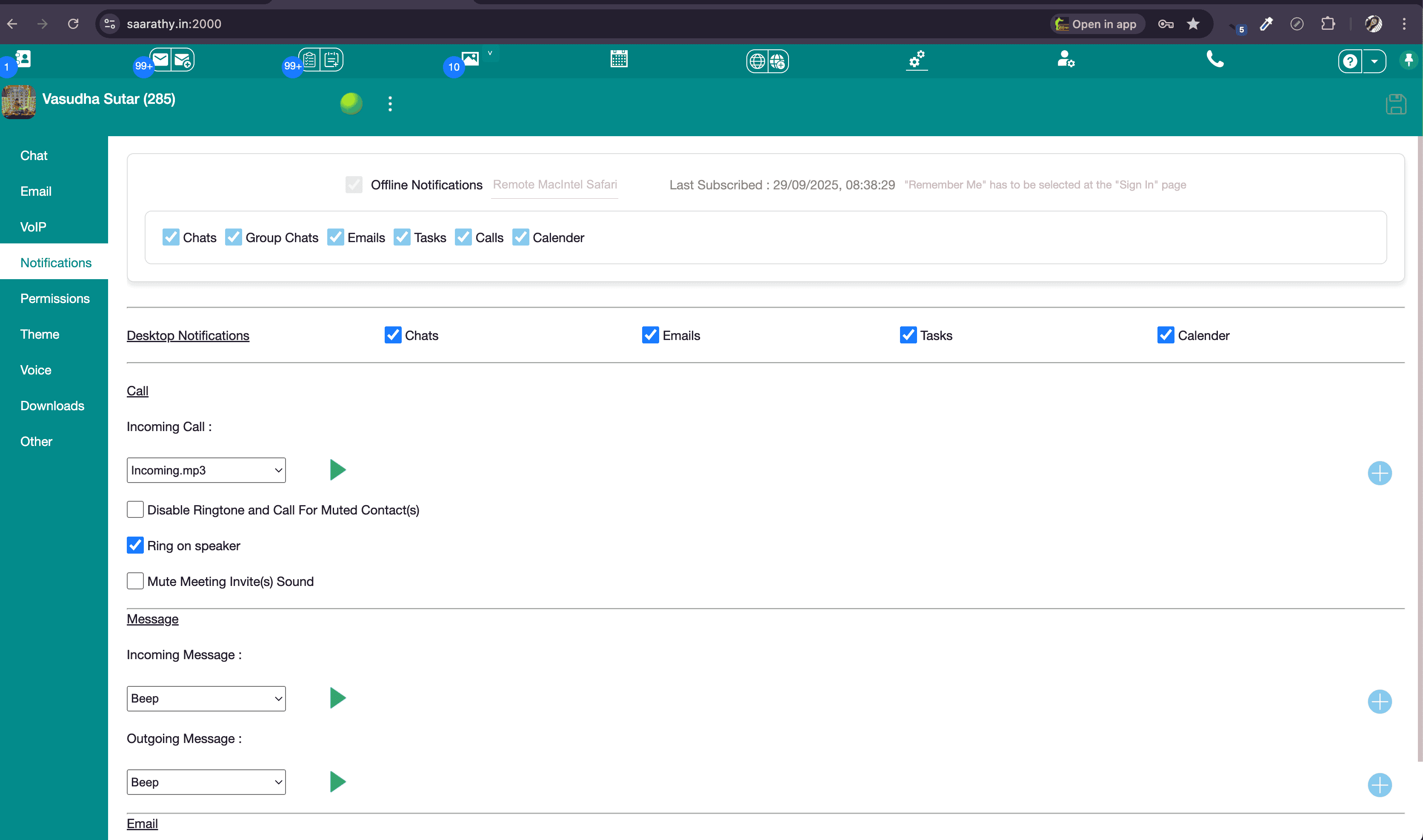 Enable notifications